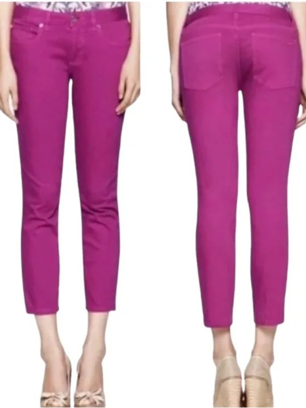 Tory Burch Alexa Skinny Jeans Hot Fuchsia / Magenta